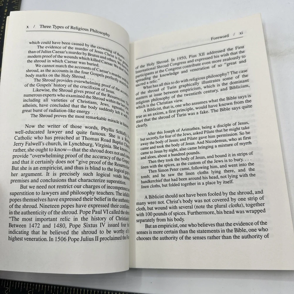Three Types of Religious Philosophy (Trinity Papers No. 21) Paperback 1989